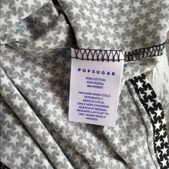 Pop sugar xxl black with white stars blouse - Picture 11 of 14